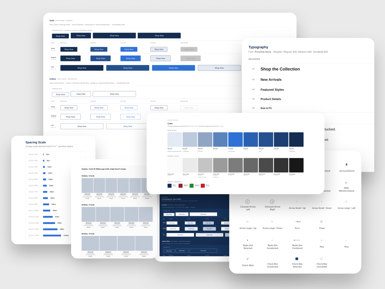 UNTUCKit Design System — Buttons, Typography, Spacing Scale, Color Tokens, Product Cards, Icons