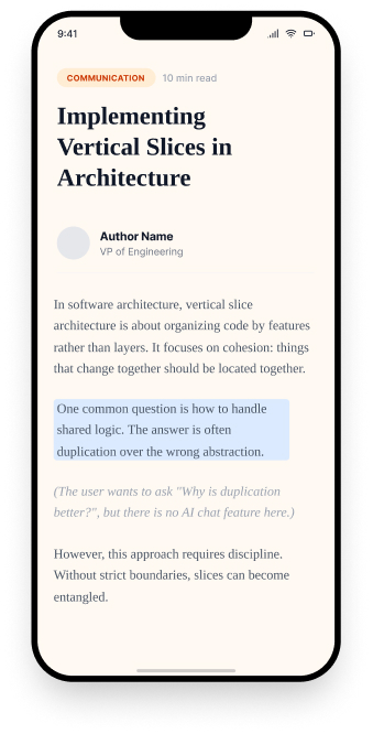 Static article with no interactive features